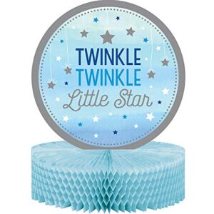 Party Central Pack of 6 Gray and Blue Twinkle Twinkle Little Star Tissue Centerpieces 13.5"