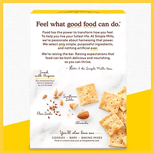 Simple Mills Almond Flour Crackers, Fine Ground Sea Salt Snack Packs - Gluten Free, Vegan, Healthy Snacks, 4.9 Ounce (Pack of 1)