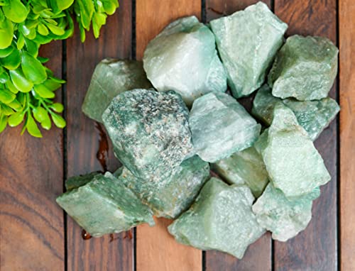 Crocon 1/4 LB Green Jade Rough Bulk Natural Stone Raw Gemstone Tumbling Cabbing Polishing Gem Mining Chakra Balancing Reiki and Crystal Healing Good Luck Home Office Decor