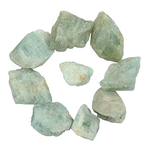 Crocon 1/4 LB Green Jade Rough Bulk Natural Stone Raw Gemstone Tumbling Cabbing Polishing Gem Mining Chakra Balancing Reiki and Crystal Healing Good Luck Home Office Decor