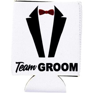 12 Pack Team Groom Neoprene Can Cooler Sleeves, Groomsmen Gifts Beer Cooler for 12oz Drinks