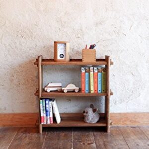 オークヴィレッジ Oak Village 50014-11 Assembly Shelf, 3 Tiers, Brown, Width 25.6 x Depth 8.1 x Height 24.7 inches (65 x 20.5 x 62.8