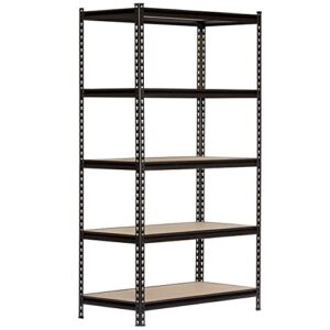 king’s rack 5-tier steel storage rack boltless shelving tier height adjustable 42" w x 16" d x 72" h