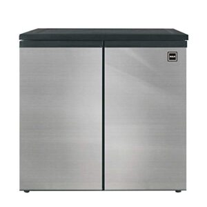 rca rfr551-5.5 cu. ft. - side by side 2-door - compact refrigerator/freezer - temperature control - stainless,silver