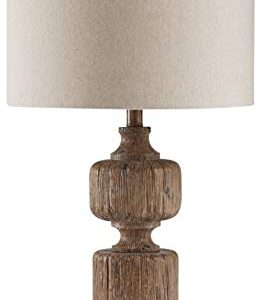 Signature Design by Ashley Madelief 28.75" Faux Wood Resin Table Lamp, Brown