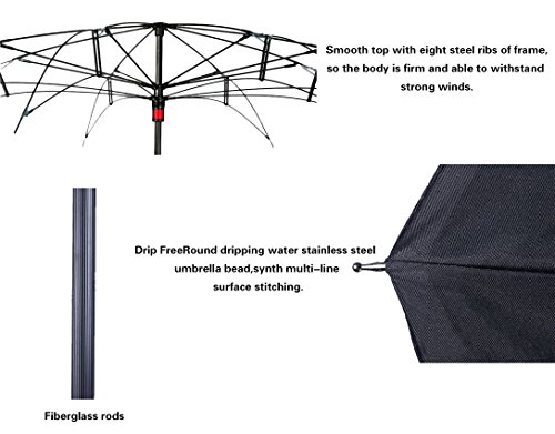 LLanxiry Umbrella,Inverted Reverse Upside Down Umbrellas with C-Shaped Handle, Anti-UV Waterproof Rain Umbrella for Women and Men (high clouds)