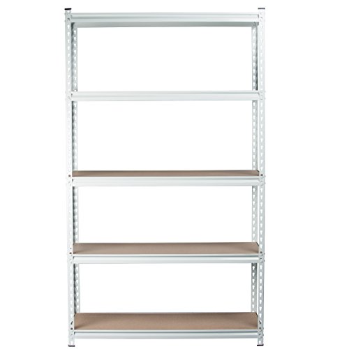 King’s Rack 5-Tier White Steel Storage Rack Boltless Shelving Tier Height Adjustable 30" W x 12" D x 60" H