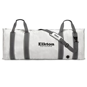 elkton outdoors insulated fish cooler bag leakproof fish kill bag 60x20in fish cooler with easy grip carry handles for outdoor travel 60 liter