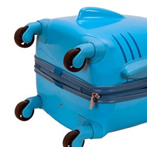 Rockland Jr. Kids' My First Hardside Spinner Luggage,Telescoping Handles, Shark, Carry-On 19-Inch