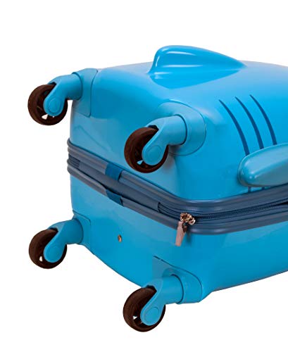 Rockland Jr. Kids' My First Hardside Spinner Luggage,Telescoping Handles, Shark, Carry-On 19-Inch