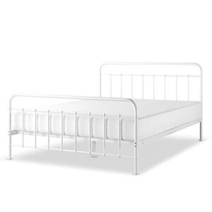 ZINUS Florence Full Panel Metal Platform Bed Frame / Mattress Foundation / No Box Spring Needed / Easy Assembly, White, Twin