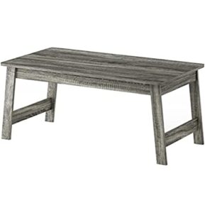 furinno beginning coffee table, french oak grey , 19.45d x 35.59w x 15.63h in