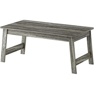 Furinno Beginning Coffee Table, French Oak Grey , 19.45D x 35.59W x 15.63H in