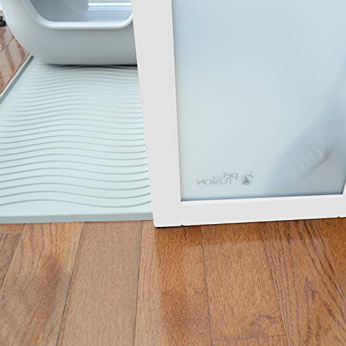 PetFusion ModestCat Litter Box Privacy Screen (3' Tall; 4' Wide, White). Cat Litter Box Furniture Best for Your Cat's Health