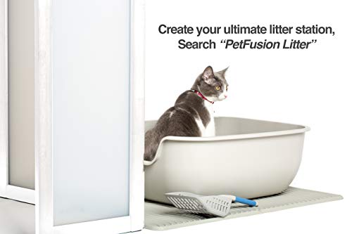 PetFusion ModestCat Litter Box Privacy Screen (3' Tall; 4' Wide, White). Cat Litter Box Furniture Best for Your Cat's Health