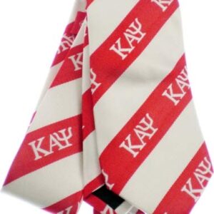 Kappa Alpha Psi (KAP Fraternity Red & White Silk Men's Neck Tie