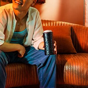 BrüMate Hopsulator Slim Can Cooler Insulated for 12oz Slim Cans | Skinny Can Coozie Insulated Stainless Steel Drink Holder for Hard Seltzer, Beer, Soda, and Energy Drinks (Aqua)