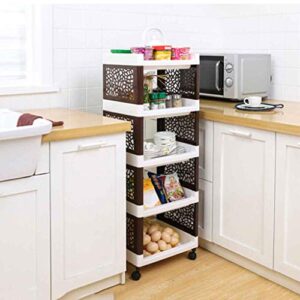 Bathroom Shelf Bathroom Floor Standing Storage Bathroom Shelf Organizer Storage Rack Corner Shelf Organization Utility Rack for Home Kitchen Living Room Roscloud@ (Color : White, Size : 3-Tier Big)