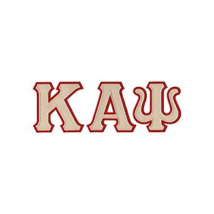 Kappa Alpha Psi Twill Letter Long Sleeve Tee White Red-White Medium