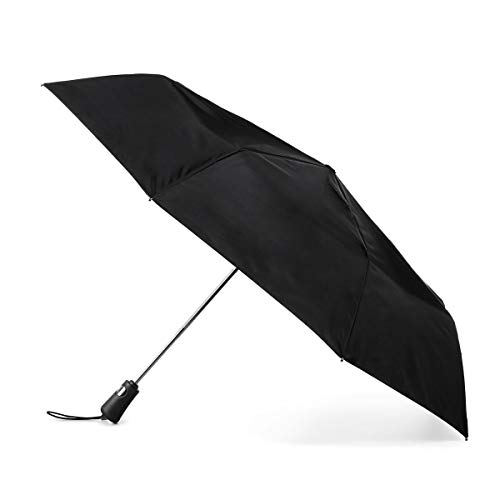 totes Portable Umbrella for Travel – Compact for Car, Backpack and Purse – Windproof, Strong, UV Sun Protection, Water-Repellant, Foldable On-the-Go Umbrella with One Touch Open/Close