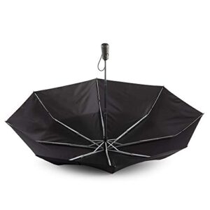 totes Portable Umbrella for Travel – Compact for Car, Backpack and Purse – Windproof, Strong, UV Sun Protection, Water-Repellant, Foldable On-the-Go Umbrella with One Touch Open/Close