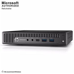 HP EliteDesk 800 G2 Desktop Mini Business PC, Intel Quad-Core i5-6500T up to 3.1G,16G DDR4,240G SSD,VGA,DP,Win 10 Pro 64 bit-Multi-Language Support English/Spanish (Renewed)