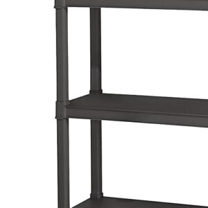 Sterilite 4 Shelf Durable Solid Surface Shelving Unit, Flat Gray (6 Pack)