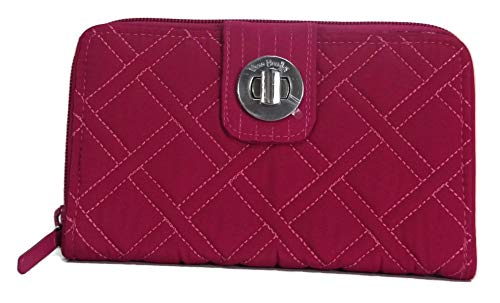 Vera Bradley RFID Turnlock Women's Wallet, Passion Pink, 21952