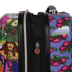 Betsey Johnson Designer Luggage Collection - Expandable 3 Piece Hardside Lightweight Spinner Suitcase Set - Travel Set includes 20-Inch Carry On, 26 inch and 30-Inch Checked Suitcase (Girls Print)