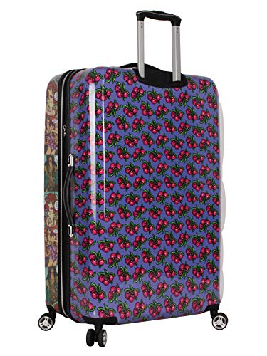 Betsey Johnson Designer Luggage Collection - Expandable 3 Piece Hardside Lightweight Spinner Suitcase Set - Travel Set includes 20-Inch Carry On, 26 inch and 30-Inch Checked Suitcase (Girls Print)