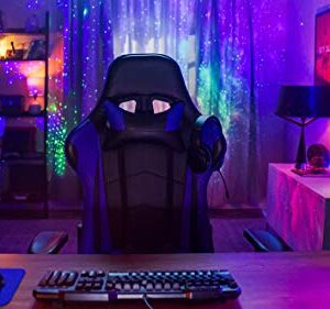 BlissLights Starport USB Laser Star Projector for Game Room Decor, Bedroom Night Light, or Galaxy Mood Lighting Ambiance (Blue)