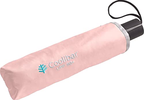 Coolibar UPF 50+ 42 Inch Sodalis Travel Umbrella - Sun Protective (One Size- Light Rose)