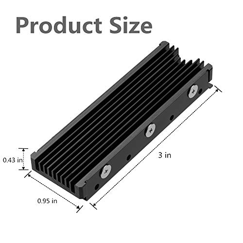 MHQJRH M.2 2280 SSD heatsink, Double-Sided Heat Sink, with Thermal Silicone pad for PC / PS5 M.2 PCIE NVMe SSD or M.2 SATA SSD