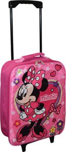 disney junior minnie mouse 15" collapsible wheeled pilot case - rolling luggage