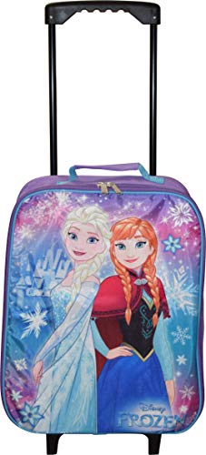 Disney Frozen Elsa & Anna 15" Collapsible Wheeled Pilot Case - Rolling Luggage