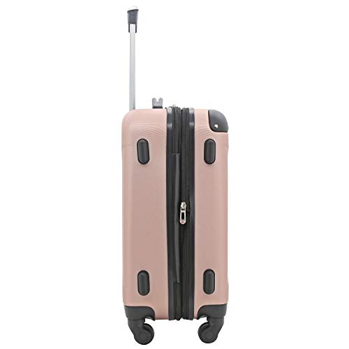 Travelers Club Chicago Hardside Expandable Spinner Luggages, Rose Gold, 20" Carry-On