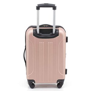 Travelers Club Chicago Hardside Expandable Spinner Luggages, Rose Gold, 20" Carry-On