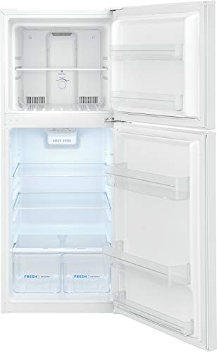 Frigidaire 11.6 Cu. Ft. Compact ADA Top Freezer Refrigerator in White with Electronic Control Panel, Reversible Door Swing, ENERGY STAR