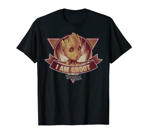 Marvel Guardians Of The Galaxy Vol 2 I Am Groot Badge T-Shirt