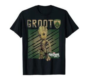 marvel guardians of the galaxy vol 2 baby groot shield t-shirt
