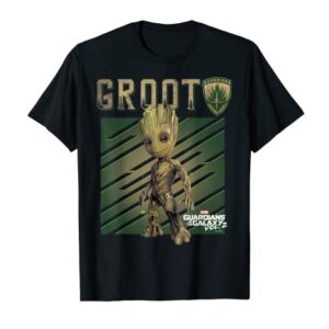 Marvel Guardians Of The Galaxy Vol 2 Baby Groot Shield T-Shirt