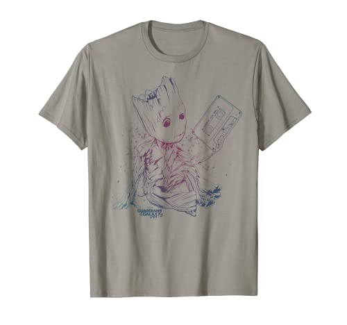 Marvel Guardians Of The Galaxy Vol 2 Groot Rainbow Sketch T-Shirt