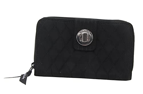 Vera Bradley RFID Turnlock Wallet (Classic Black)