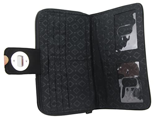 Vera Bradley RFID Turnlock Wallet (Classic Black)