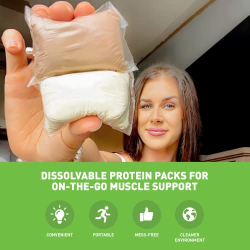 VADE Nutrition Dissolvable Protein Packs - 100% Whey Isolate Protein Powder Chocolate & Vanilla Milkshake - Low Carb, Low Calorie, Lactose Free, Sugar Free, Fat Free, Gluten Free - 30 Packets to Go