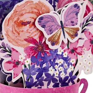 Hallmark Paper Wonder Mothers Day Pop Up Card (Purple Flower Bouquet, Beautiful in Every Way)