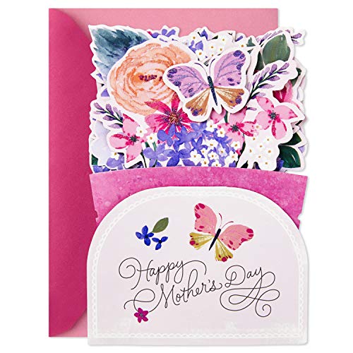 Hallmark Paper Wonder Mothers Day Pop Up Card (Purple Flower Bouquet, Beautiful in Every Way)