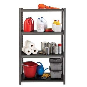 Lorell 3,200 lb Capacity Riveted Steel Shelving Storage Rack, Black