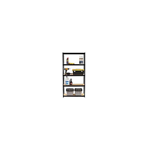 Lorell Narrow Steel Shelving Storage Rack, Black