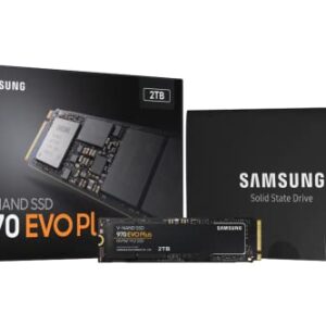 Samsung 970 EVO Plus SSD 2TB NVMe M.2 Internal Solid State Hard Drive, V-NAND Technology, Storage and Memory Expansion for Gaming, Graphics w/ Heat Control, Max Speed, MZ-V7S2T0B/AM